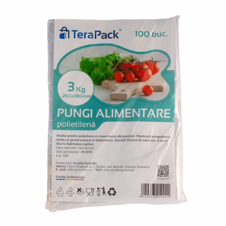 Pungi alimentare LDPE TeraPack 3 kg