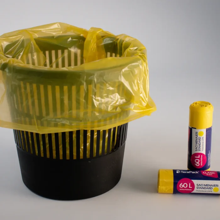 Saci menajeri TeraPack 60L galbeni