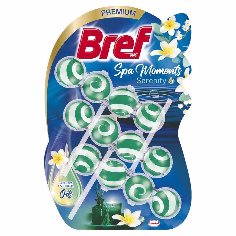 Odorizant WC Bref Wellness Serenity 3x50 g