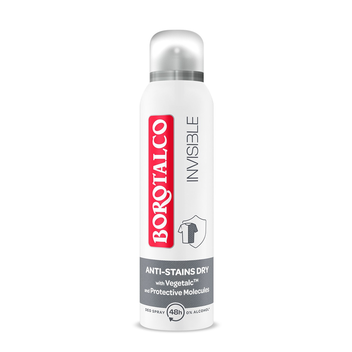 Antiperspirant Invisible Grey Borotalco Spray 150 ml