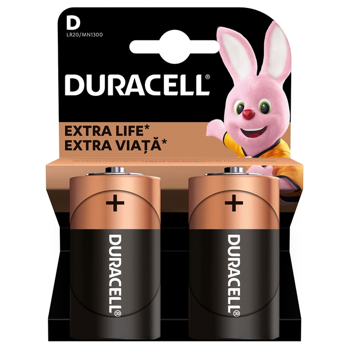 Baterii Duracell Basic D LR20 alcaline 2 bucăți