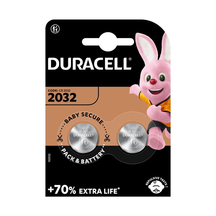 Baterii Duracell CR2032 DL2032 cu litiu 2 bucăți