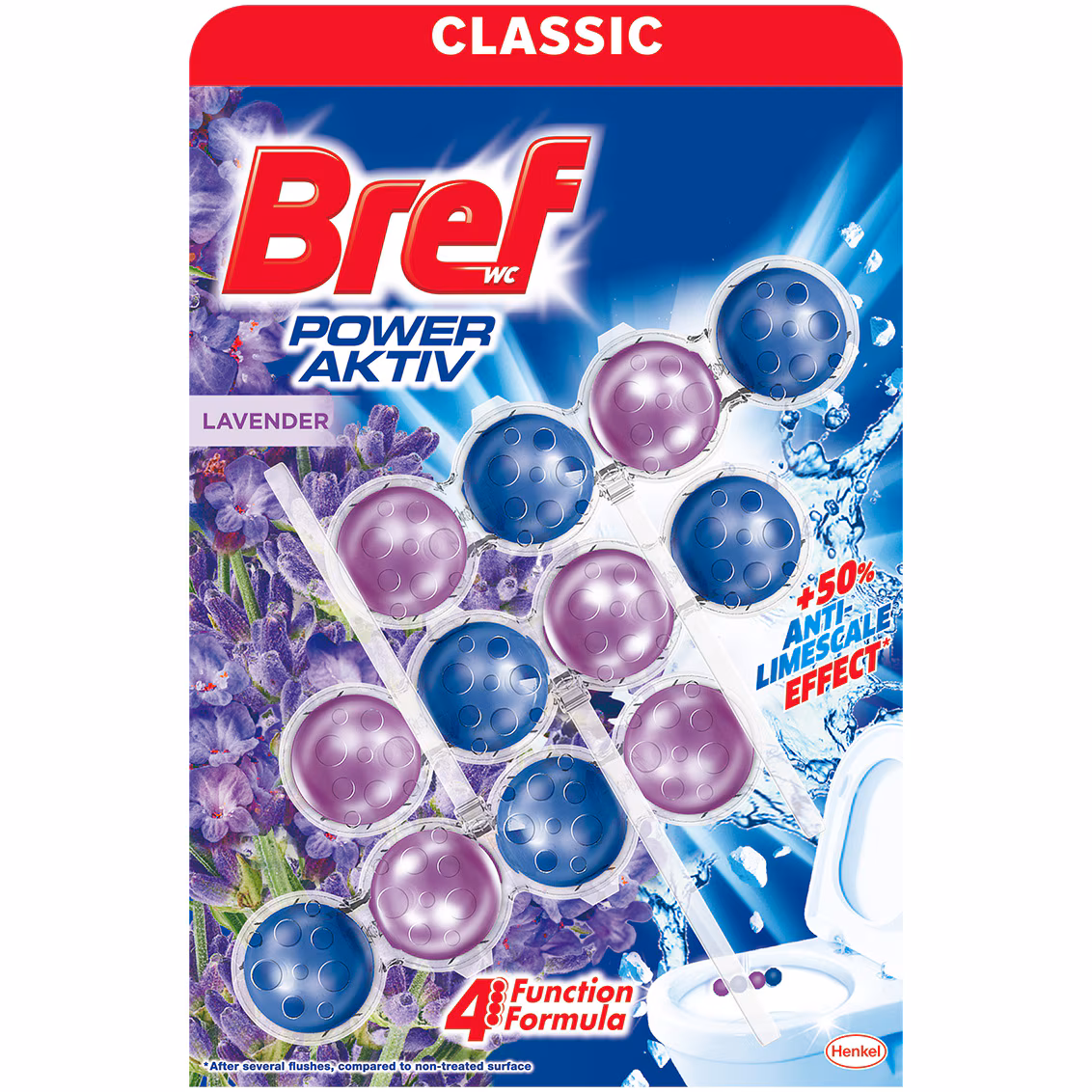 Odorizant WC Bref Power Aktiv Lavender 3x50 g