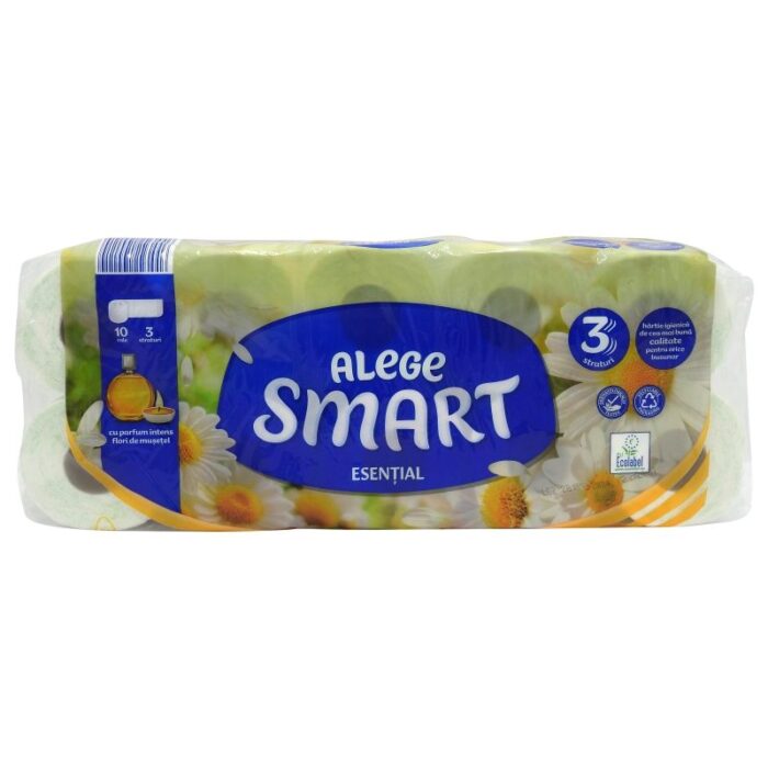 Hârtie igienică Smart Essential Mușețel 3 straturi 10 role