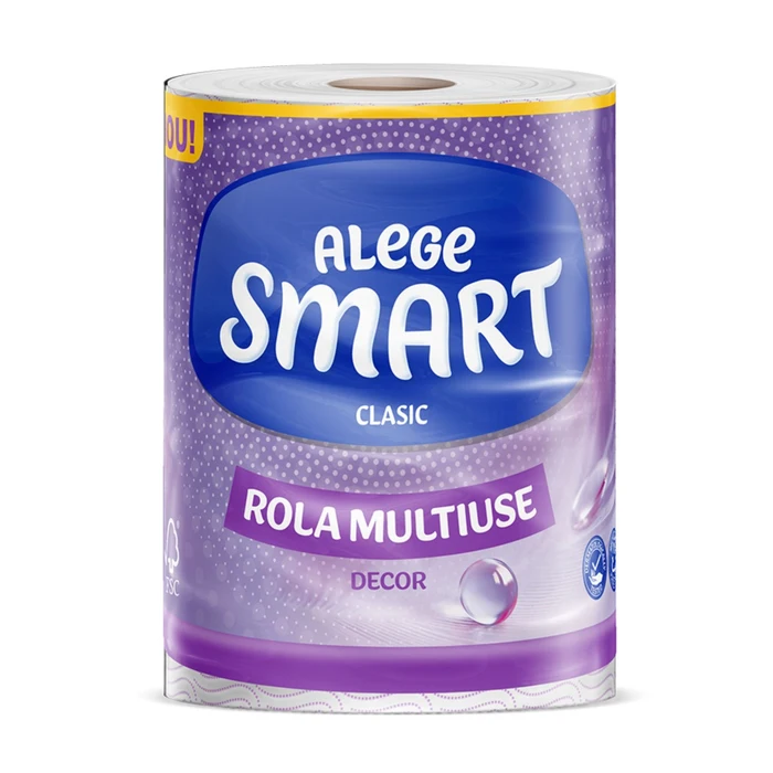 Prosop hârtie Smart Clasic alb 2 straturi 365 foi
