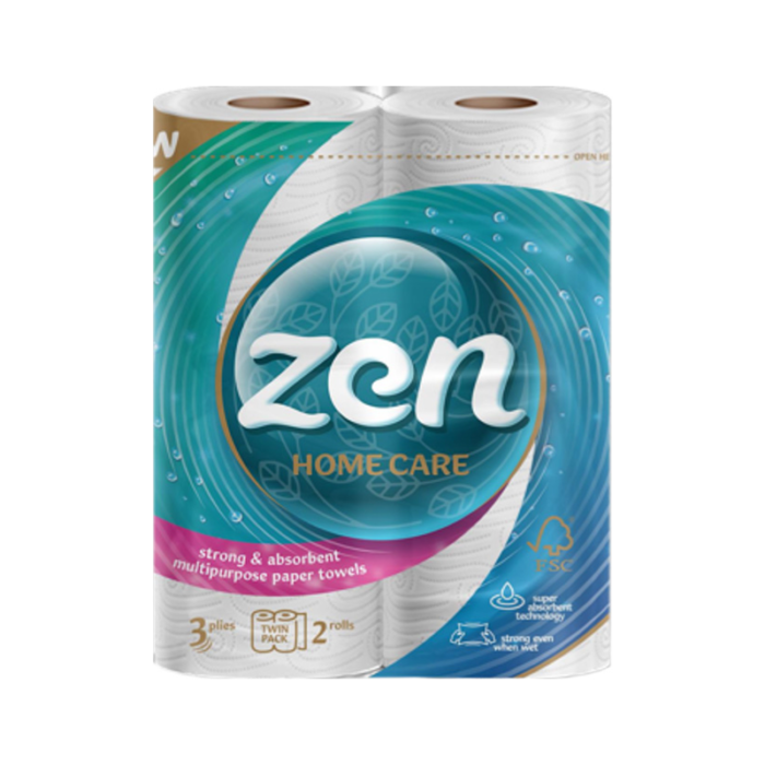 Prosop hârtie Zen 3 straturi 2 role 50 foi