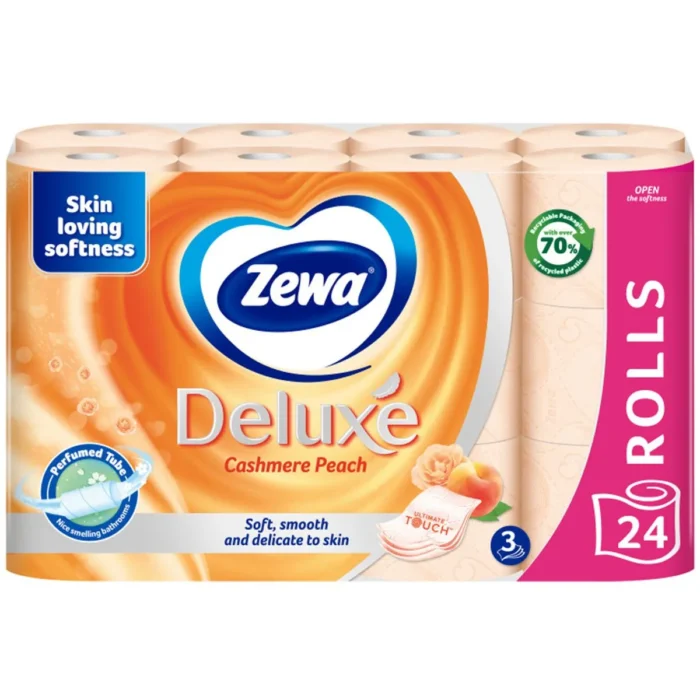 Hârtie igienică Zewa Deluxe Cashmere Peach 3 straturi 24 role