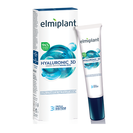 Cremă antirid pentru ochi Elmiplant Hyaluronic 3D 15 ml