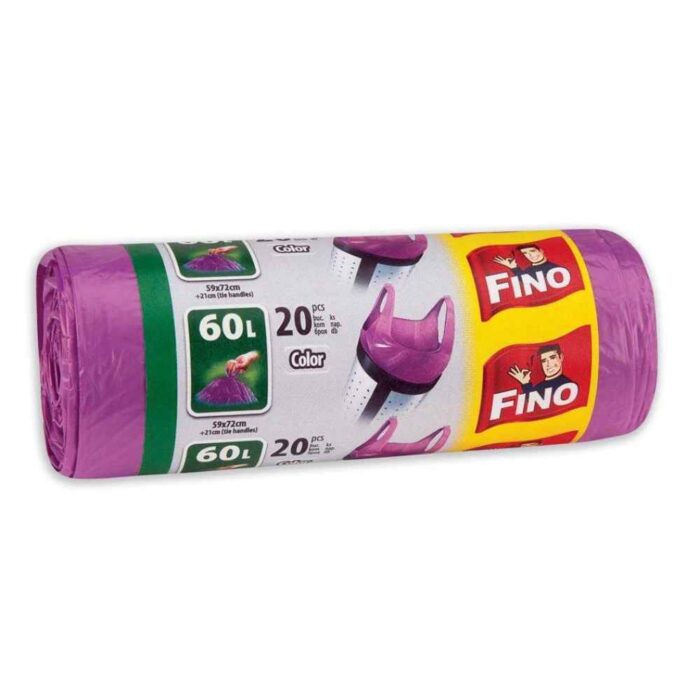 Saci menajeri Fino cu mânere 60L 20 bucăți