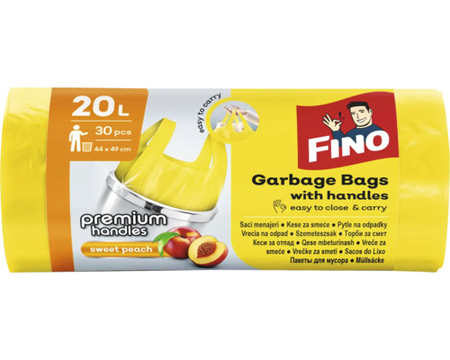 Saci menajeri Fino cu mânere 20L 30 bucăți
