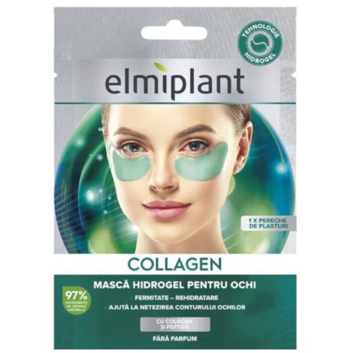 Mască hidrogel pentru ochi Elmiplant cu colagen